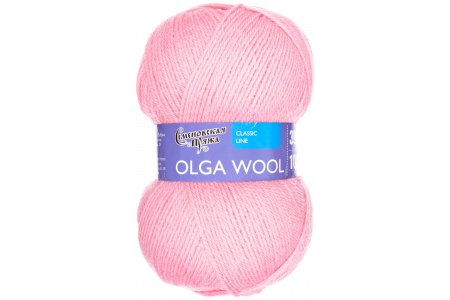 Пряжа Семеновская Olga Wool (Ольга ЧШ) ярко-розовый (79), 95%шерсть/5%акрил, 392м, 100г