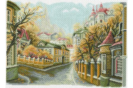 Канва с рисунком для вышивки крестом МАТРЕНИН ПОСАД Московские улочки. Замоскворечье, 28*40см