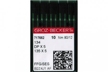 Иглы для промышленных швейных машин GROZ-BECKERT DPx5(134) №80/12, 10шт