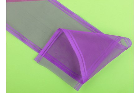 Лента капроновая с полосками, фиолетовый, 108мм, 1м