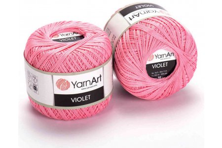 Пряжа YarnArt Violet светло-розовый (6313), 100%мерсеризованный хлопок, 282м, 50г
