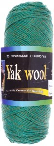 Пряжа Color City Yak wool светло-зеленый меланж (2921), 60%пух яка/20%мериносовая шерсть/20%акрил, 430м, 100г