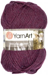 Пряжа Yarnart Shetland Chunky темно-вишневый (611), 50%шерсть/50%акрил, 150м, 100г