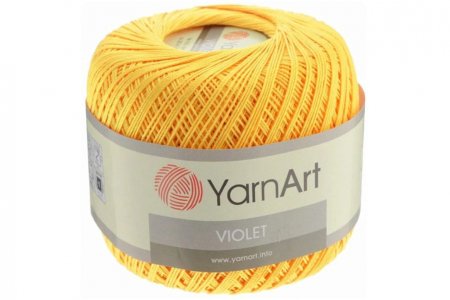 Пряжа YarnArt Violet желтый (4653), 100%мерсеризованный хлопок, 282м, 50г