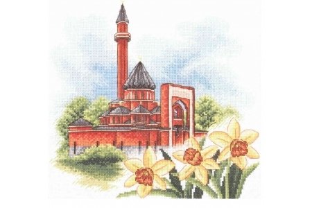 Набор для вышивания крестом Panna Мемориальная мечеть в Москве, 22*24см