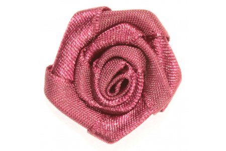 Цветок из ткани Розочка, бургундский, 3см