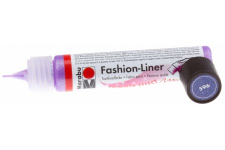 Контур по ткани MARABU Fashion Liner сверкающий лиловый (596), 25 мл