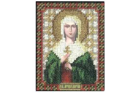 Набор для вышивания бисером PANNA, Икона Святой мученицы Дарьи, 8,5*10,5см, 13цветов бисера, 1цвет мулине