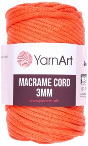 Пряжа YarnArt Macrame cord 3mm оранжевый (800), 60%хлопок/40%полиэстер/вискоза, 85м, 250г