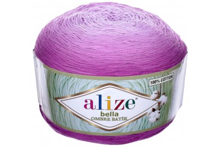 Пряжа Alize Bella ombre Batik фуксия (7429), 100%хлопок, 900м, 250г