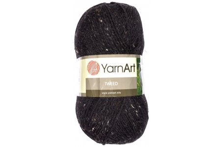 Пряжа Yarnart Tweed черный/меланж (228), 60%акрил/30%шерсть/10%вискоза, 300м, 100г