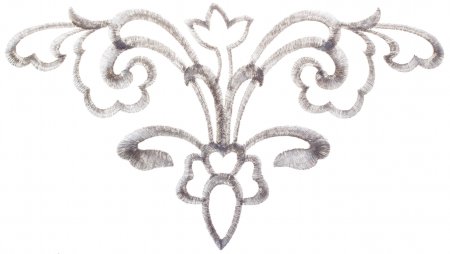 Термоаппликация Орнамент Цветок, серебро