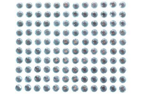Стразы самоклеющиеся GLOREX, Круг,  6мм, голубой, 120шт