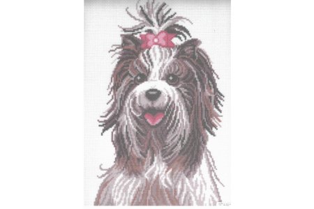 Канва с рисунком для вышивания крестом ИСКУСНИЦА Собачка, 25*37см