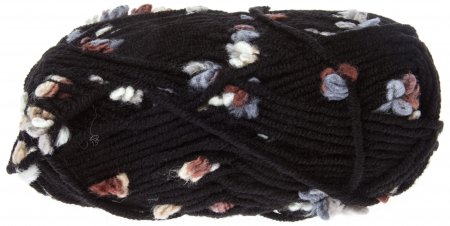 Пряжа Alize Superlana Maxi Flower чёрный (5085), 25%шерсть/70%акрил/5%полиамид, 80м, 100г
