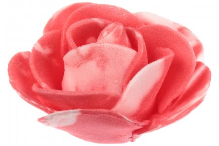 Цветок из фоамирана Розочка мраморная, красный, 38мм