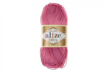 Пряжа Alize Diva ярко-розовый (178), 100%микрофибра, 350м, 100г