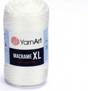 Пряжа YarnArt Macrame XL белый (154), 100%полиэстер, 130м, 250г