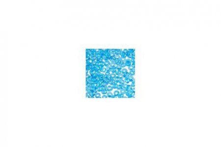 Бисер китайский круглый Ideal 10/0 прозрачный/матовый ярко-голубой (М3), 50г