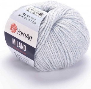 Пряжа Yarnart Milano светло-голубой (866), 8%альпака/20%шерсть/8%вискоза/64%акрил, 130м, 50г