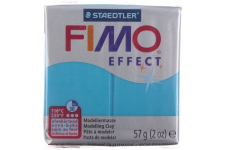 Полимерная глина FIMO Effect, полупрозрачный синий (374), 57г