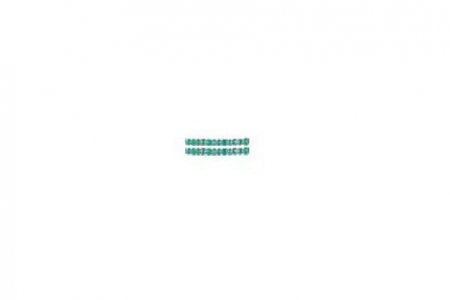 Бисер китайский круглый Zlatka 11/0 прозрачный/радужный с цветной серединкой изумрудный (0216), 100г