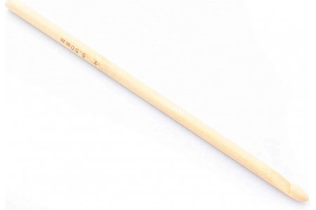 Крючок для вязания GAMMA бамбуковый, d5,5мм, 15см
