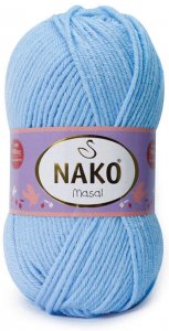 Пряжа Nako Masal светло-голубой (11453), 100%акрил, 165м, 100г