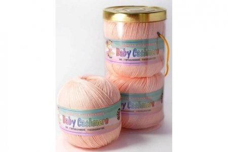 Пряжа Color City Беби Кашемир персиковый (210), 60%искусственный шёлк/30%микрофибра/10%кашемир, 380м, 125г