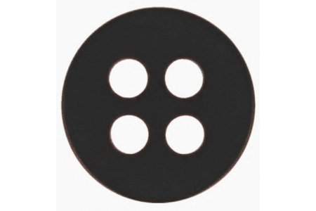 Пуговица рубашечная/блузочная GAMMA, пластик, черный (А008), 11мм