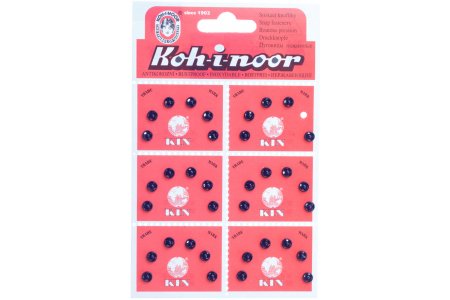 Кнопки пришивные металлические KOH-I-NOOR, черный, 5мм, 36шт