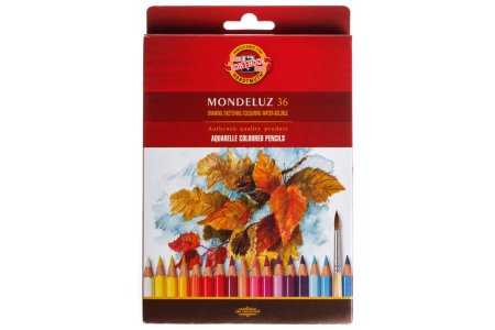 Набор акварельных цветных карандашей KOH-I-NOOR Mondeluz, 36 цветов