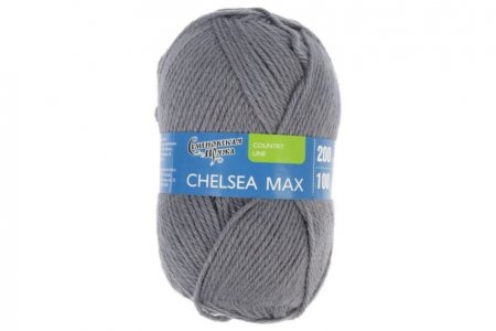 Пряжа Семеновская Chelsea MAX (Челси макс) стальной (56), 50%шерсть английский кроссбред/50%акрил, 200м, 100г