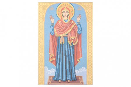 Канва с рисунком для вышивания крестом ИСКУСНИЦА Образ Пресвятой Богородицы Нерушимая стена, 44*30см