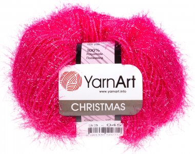 Пряжа Yarnart Christmas ярко-малиновый (33), 100%полиамид, 142м, 50г