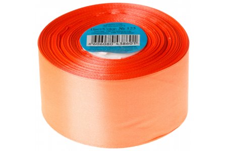 Лента атласная Gamma метражом, 125, красно-оранжевый, 50мм, 1м