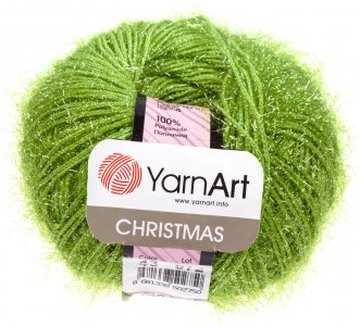Пряжа Yarnart Christmas светло-зеленый (43), 100%полиамид, 142м, 50г