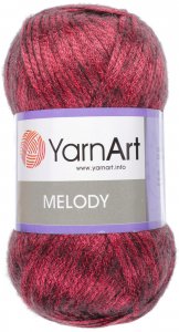 Пряжа Yarnart Melody темно-красный (888), 9%шерсть/21%акрил/70%полиамид, 230м, 100г