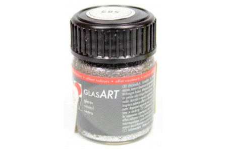 Витражная краска Marabu GlasArt, серебро блестки (582), 15мл