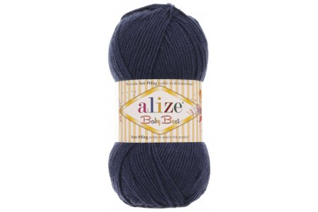 Пряжа Alize Baby best темно-синий (58), 90%акрил/10%бамбук, 240м, 100г