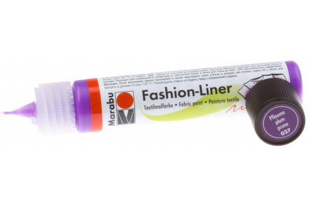 РАСПРОДАЖА Контур по ткани MARABU Fashion Liner слива (037), 25 мл