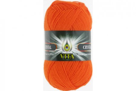 Пряжа Vita Crystal оранжевый (5679), 100%акрил, 275м, 50г