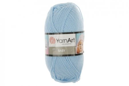 Пряжа Yarnart Baby голубой (215), 100%акрил, 150м, 50г
