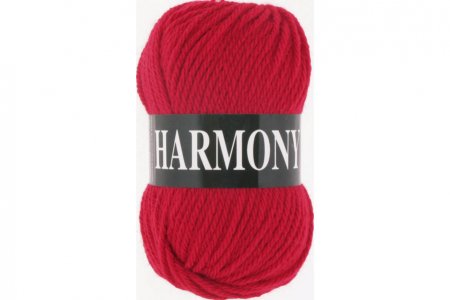 Пряжа Vita Harmony красный (6316), 55%акрил/45%шерсть, 110м, 100г
