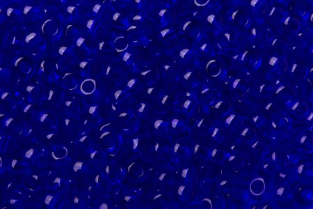 Бисер японский круглый ТОНО 10/0 прозрачный/цветной ярко-синий (08), 10г