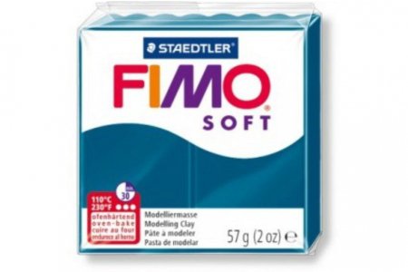 Полимерная глина FIMO Soft, синий калипсо (31), 57г