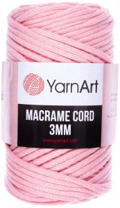 Пряжа YarnArt Macrame cord 3mm персик (767), 60%хлопок/40%полиэстер/вискоза, 85м, 250г