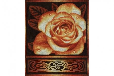 Набор для вышивания крестом Panna Золотистая роза, 30*34см