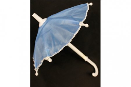 Зонтик пластмассовый маленький, голубой, 16см