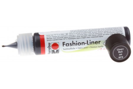 Контур по ткани MARABU Fashion Liner черный (073), 25 мл